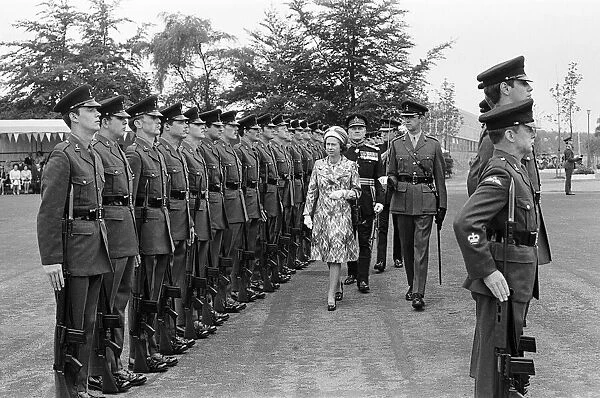 Queen Elizabeth II visiting Royal Signals, Catterick, Richmondshire, North Yorkshire