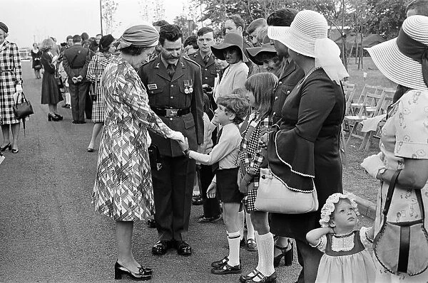 Queen Elizabeth II visiting Royal Signals, Catterick, Richmondshire, North Yorkshire