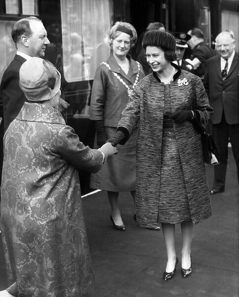 Queen Elizabeth II visiting the West Midlands. 25th May 1962