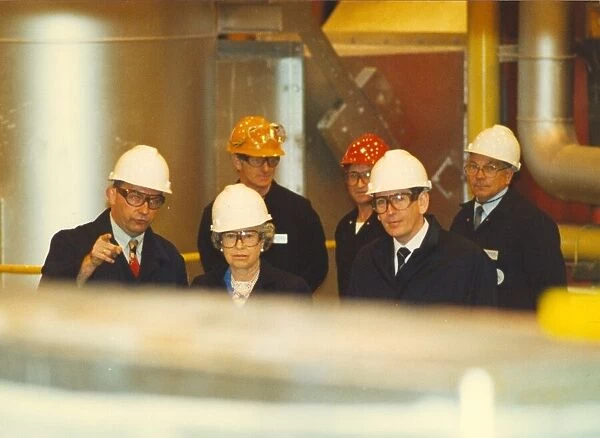 Queen Elizabeth II visits Alcans smelter in Lynemouth 26th June 1993