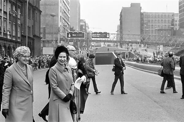 Queen Elizabeth II Visits Birmingham, to open the Great Charles Street Queensway tunnel