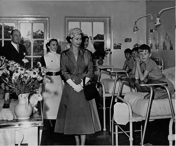 Queen Elizabeth II visits The Childrens Ward at Chester Royal Infirmary