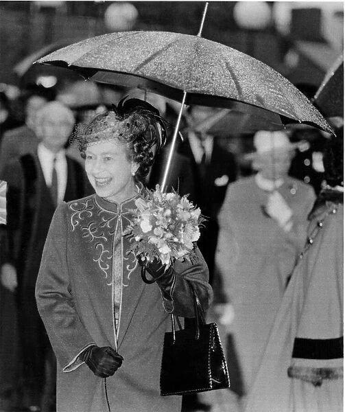 Queen Elizabeth II visits Epsom in Surrey. She is there to open The Ashley Centre