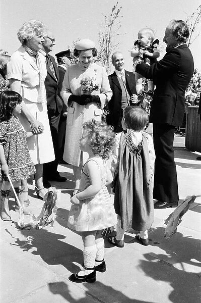 Queen Elizabeth II visits the Greater London Councils riverside town, Thamesmead