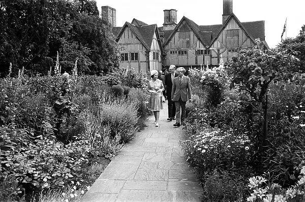Queen Elizabeth II visits Halls Croft, Stratford-upon-Avon, Warwickshire