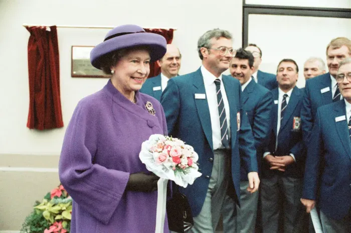Framed Print : Queen Elizabeth II visits Huddersfield to open a rugby club. 30th November 1990 Framed Print : Queen Elizabeth II visits Huddersfield to open a rugby club. 30th November 1990