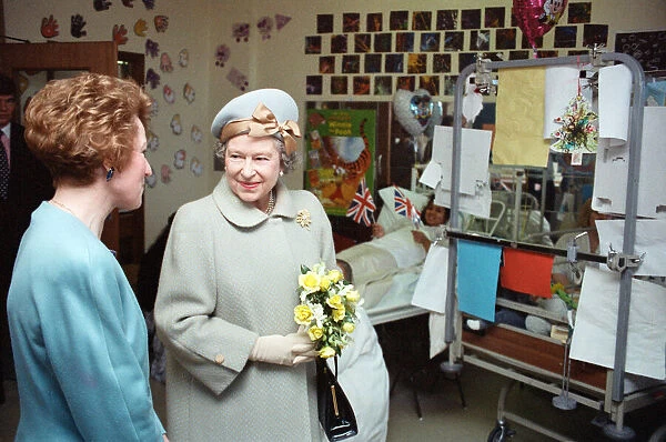 Queen Elizabeth II visits Leicester Royal Infirmary to open the Windsor Building