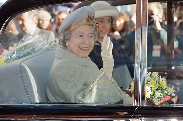Queen Elizabeth II visits Leicester Royal Infirmary to open the Windsor Building