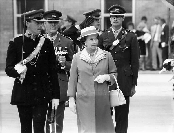 Queen Elizabeth II visits the new TA Centre at Cramlington, Northumberland