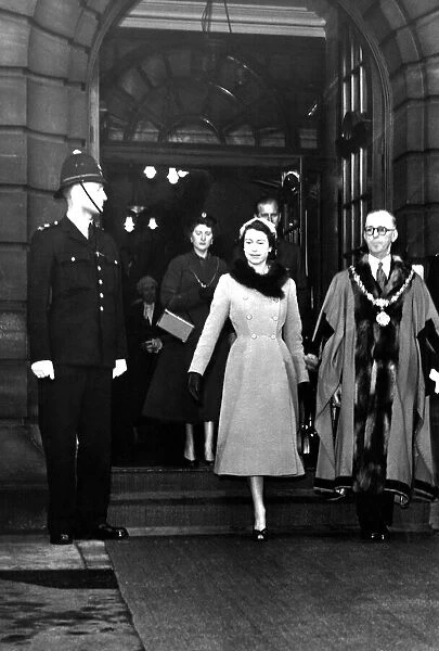 Queen Elizabeth II visits the North East. October 1954