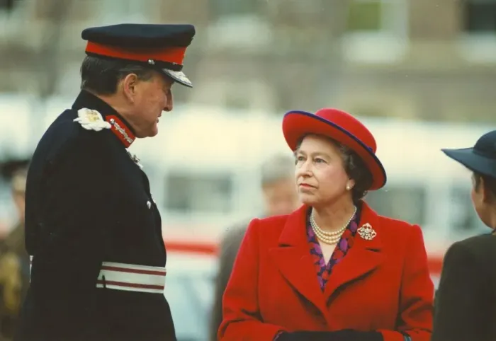 Framed Print : Queen Elizabeth II visits the North East - at Gateshead Civic Centre December 1990
