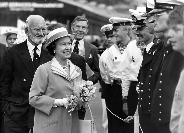 Queen Elizabeth II visits the North- East - meeting captains
