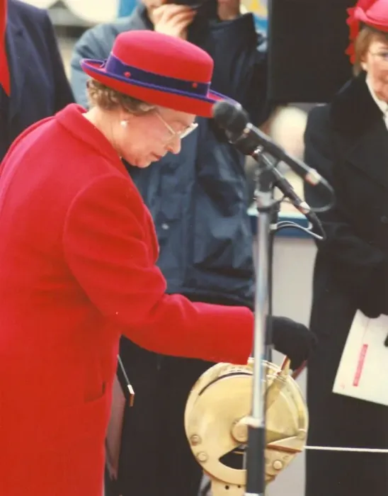 Framed Print : Queen Elizabeth II visits the North East - at Swan Hunter Shipyard to launch the James Framed Print : Queen Elizabeth II visits the North East - at Swan Hunter Shipyard to launch the James