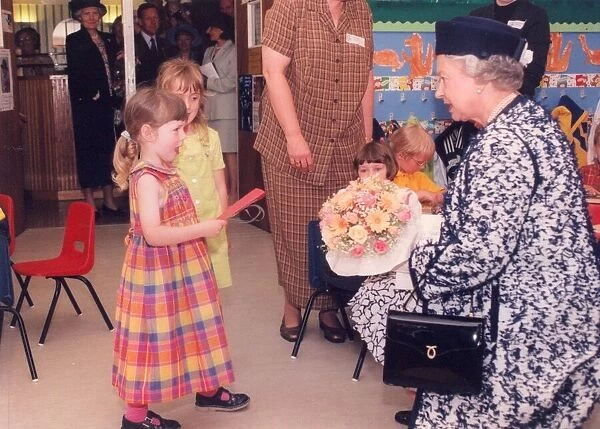 Queen Elizabeth II visits the Open Door Community Learning Centre in Prudhoe - receiving