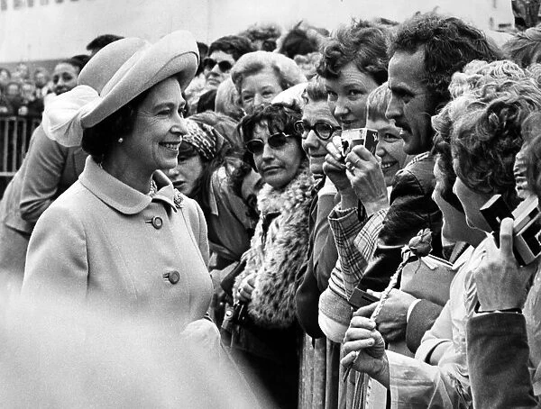 Queen Elizabeth II visits Teesside during her Silver Jubilee tour