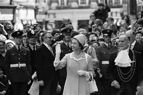 Queen Elizabeth II visits York. 28th June 1971