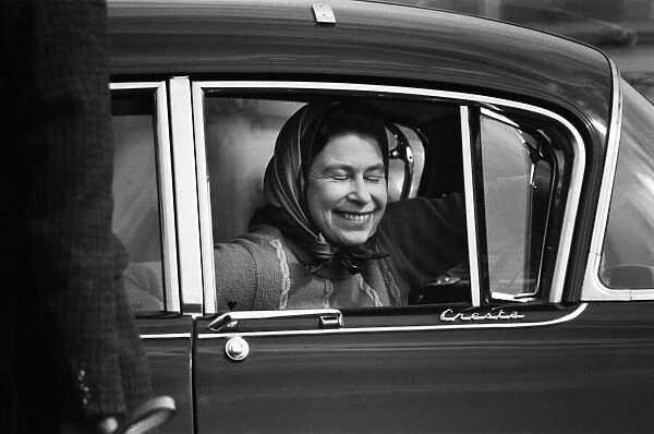 Queen Elizabeth II at Windsor Great Park, Berkshire. 1st May 1971