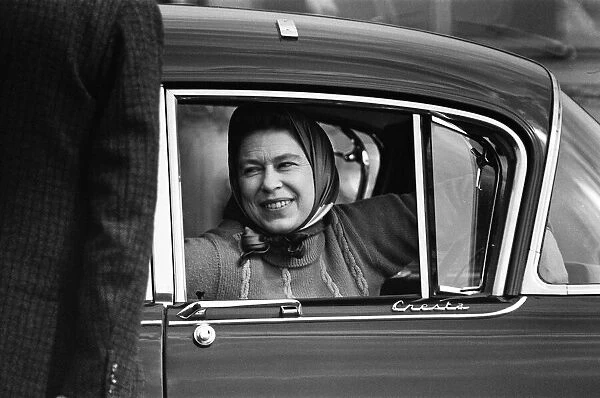 Queen Elizabeth II at Windsor Great Park, Berkshire. 1st May 1971
