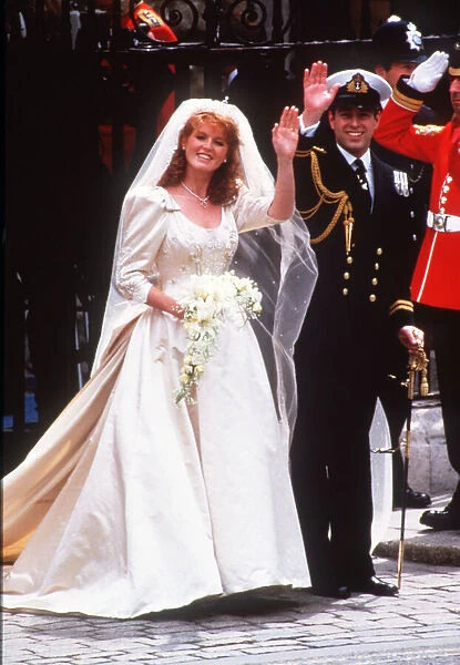 Queen Elizabeth IIs son, Prince Andrew, marries Sarah Ferguson at Westminster Abbey
