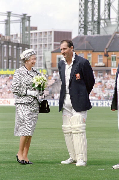 Queen Elizabeth opens The Ken Barrington Stand at The Oval Cricket Ground