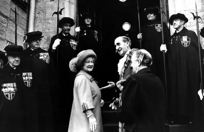 Framed Print : Queen Elizabeth the Queen Mother North East Visits Queen Elizabeth Framed Print : Queen Elizabeth the Queen Mother North East Visits Queen Elizabeth