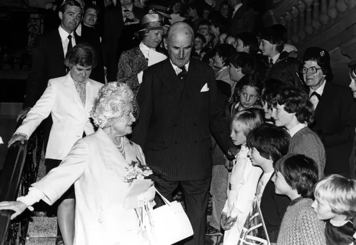 Framed Print : Queen Elizabeth the Queen Mother North East Visits Queen Elizabeth