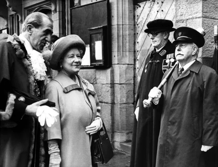 Framed Print : Queen Elizabeth the Queen Mother North East Visits Queen Elizabeth Framed Print : Queen Elizabeth the Queen Mother North East Visits Queen Elizabeth
