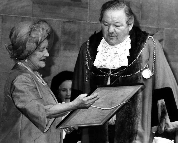 Framed Print : Queen Elizabeth the Queen Mother North East Visits Queen Elizabeth Framed Print : Queen Elizabeth the Queen Mother North East Visits Queen Elizabeth