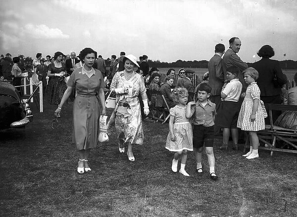 Queen Elizabeth with the Queen Mother Royal Great Park with Prince Charles