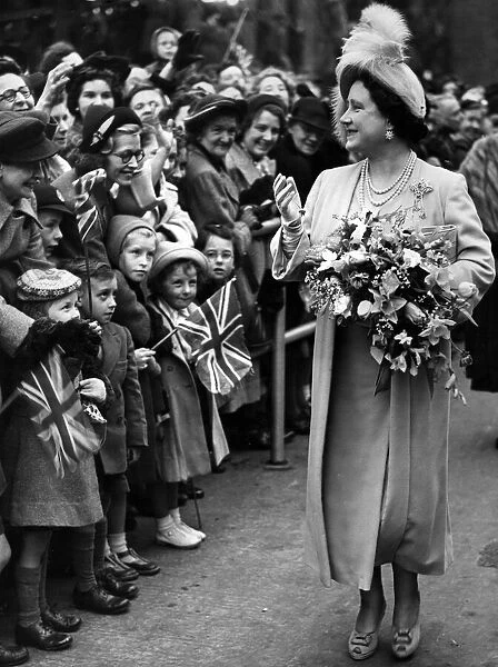 Queen Elizabeth visits Liverpool. 3rd May 1950