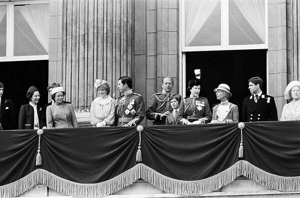 The Queen is joined on the balcony of Buckingham Palace following the Trooping of