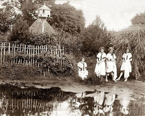 Queen Marys maids seen here in their bathing costumes at Barn House HRH