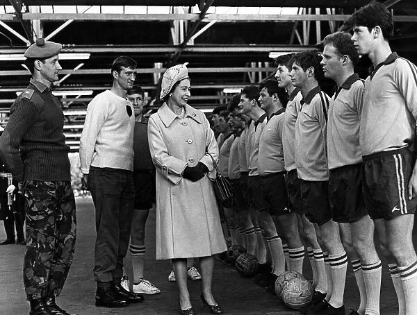 The Queen meeting troops at Catterick Garrison. 9th November 1978