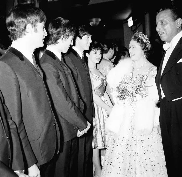 Framed Print : Queen Mother meets The Beatles at Royal Variety Performance at The Prince of Wales Framed Print : Queen Mother meets The Beatles at Royal Variety Performance at The Prince of Wales
