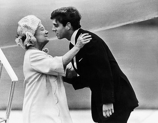Queen Mother meets Prince Andrew in Yorkshire, October 1982