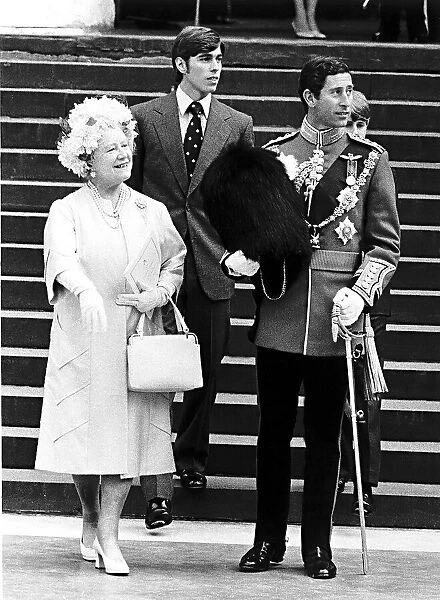 Queen Mother with prince Andrew and prince charles at the queens silver jubilee
