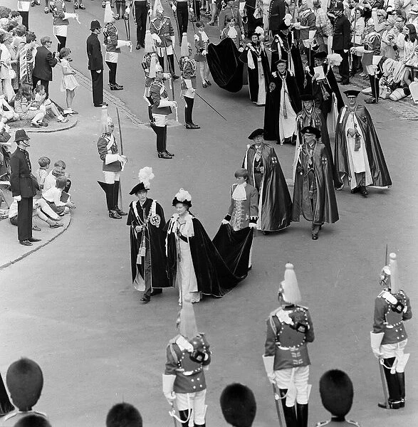 Queen Mother Prince Charles at Garter Procession Windsor June 1970