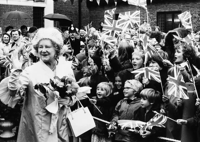 Framed Print : Queen Mother at Sandwich in Kent where she ended her tour of the Cinque Ports with a Framed Print : Queen Mother at Sandwich in Kent where she ended her tour of the Cinque Ports with a