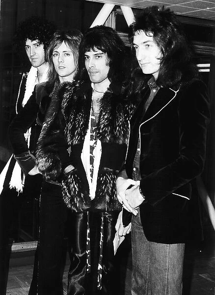 Queen Pop Group From left to right John Deacon Brian May Freddie Mercury