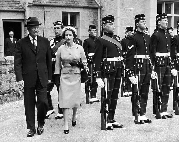 The Queen with President Eisenhower at Balmoral. 28th August 1959