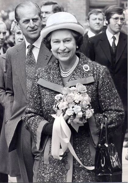 The Queen and Prince Philip opening shopping centre in Windsor - April 1980