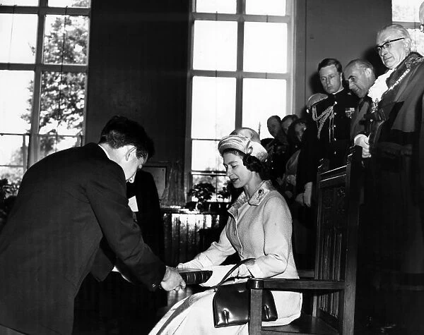 The Queen receives a copy of Gerald Manders A History of Wolverhampton