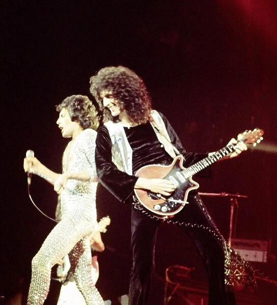 Queen Rock Group Freddie Mercury and Brian May Queen in concert June