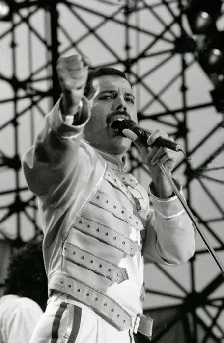 Framed Print : Queen Rock Group - Freddie Mercury in concert at St James Park in Newcastle Framed Print : Queen Rock Group - Freddie Mercury in concert at St James Park in Newcastle