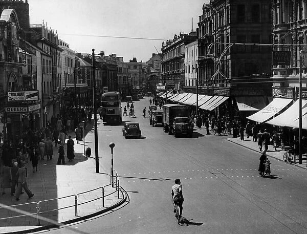 Queen Street, Cardiff, Wales. 31st January 1955