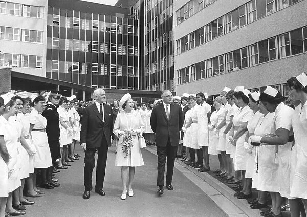 The Queen during a visit to Coventry which took in a tour of Walsgrave Hospital