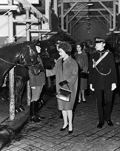The Queen visiting The Kings Troop Royal Horse Artillery at St Johns Wood