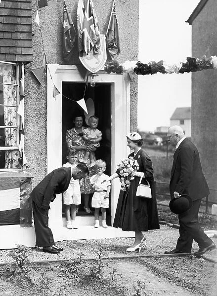 The Queen visits a war veteran during her Coronation tour of Scotland in 1953