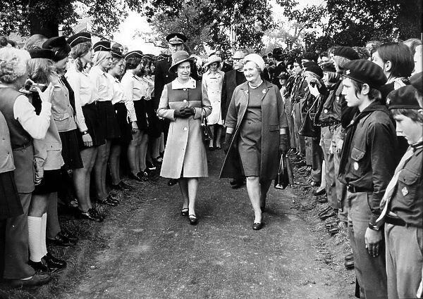 The Queen on walkabout at the Royal Show in 1972. She walked through the Town