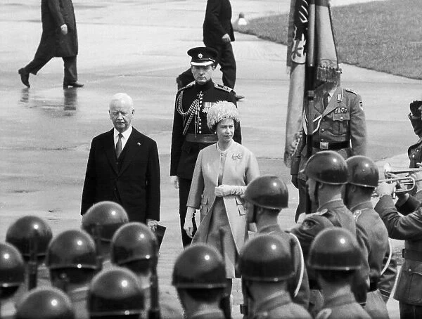 The Queen in West Germany. The first British Monarch to make a state visit for 56 years